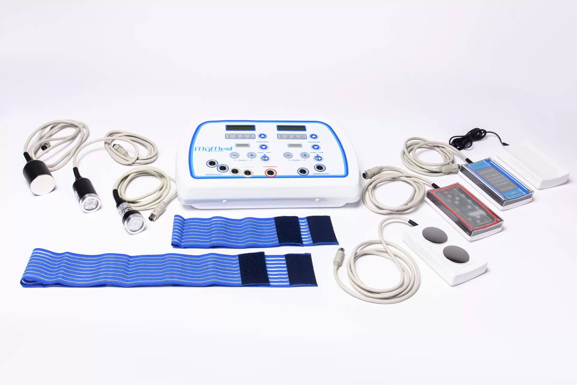 Dispositivo MyMed Professional per magnetoterapia, ultrasuonoterapia, fotocatalisi blu e ultrarosso